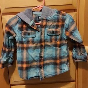 18 Month Hooded Flannel Shirt